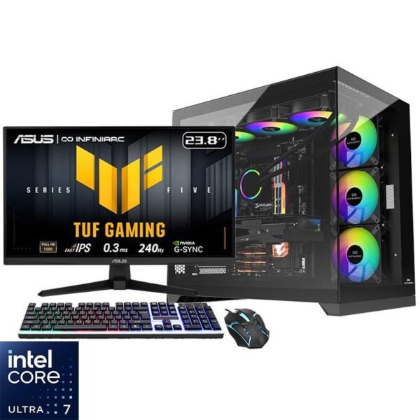 INFINIARC BGD Liquid Cooling — RTX 5070 · Ultra 7 265F · 32 GB